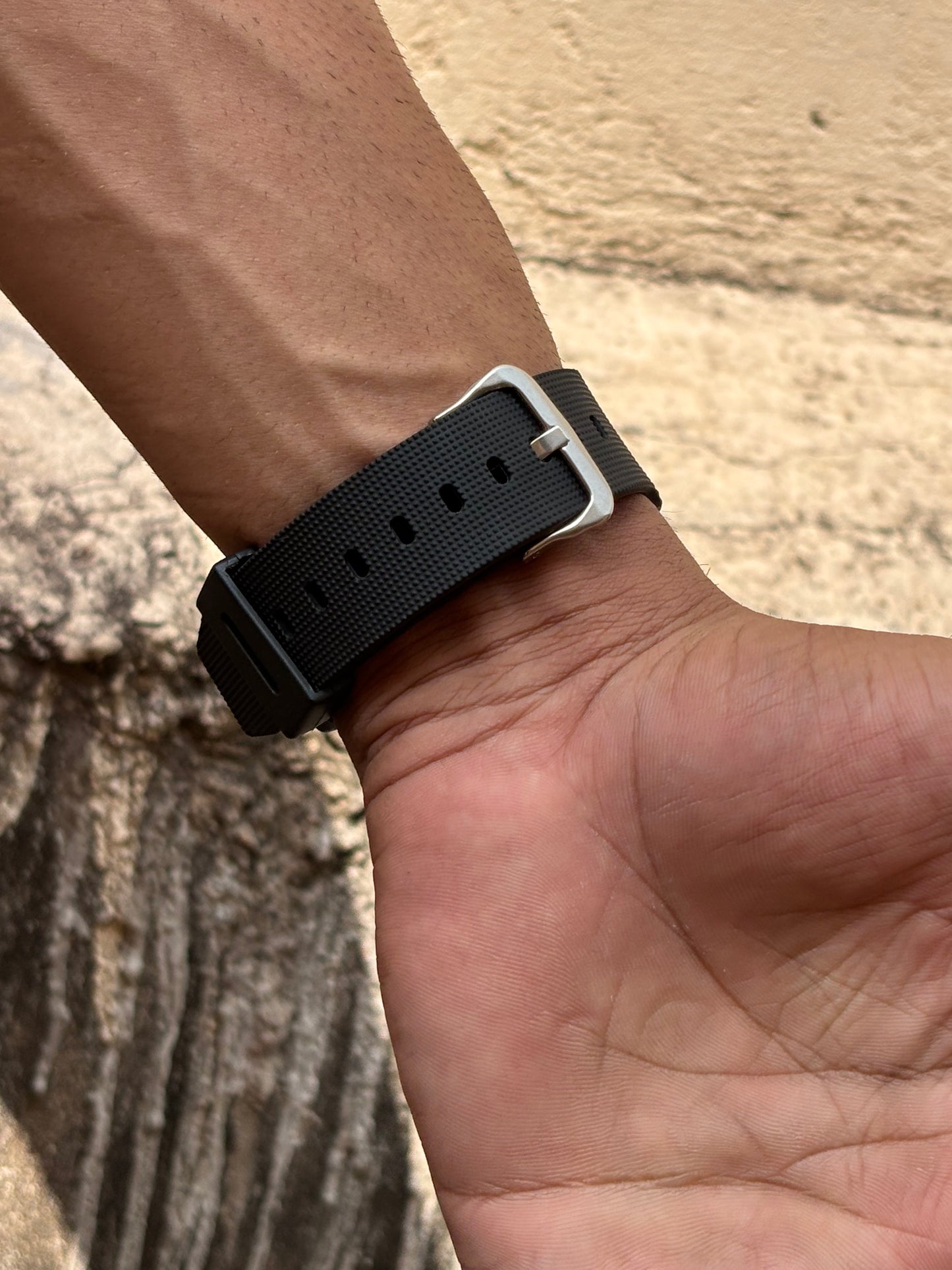 G-CASIO ANALOG WATCH ( Metal bezel , green , blue dial )