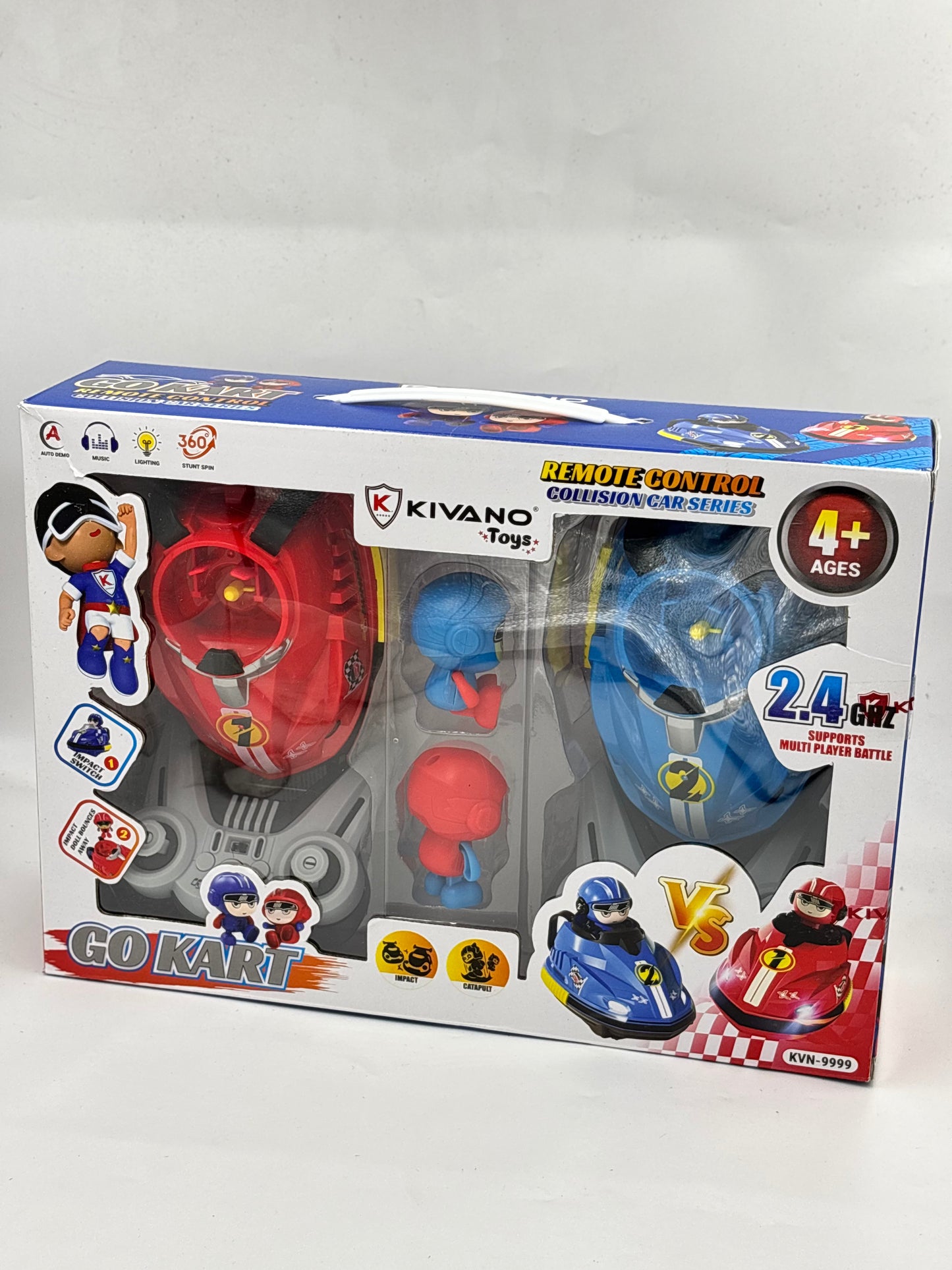 RC Go Kart Battle Game – 2 Player Bumper Car Set